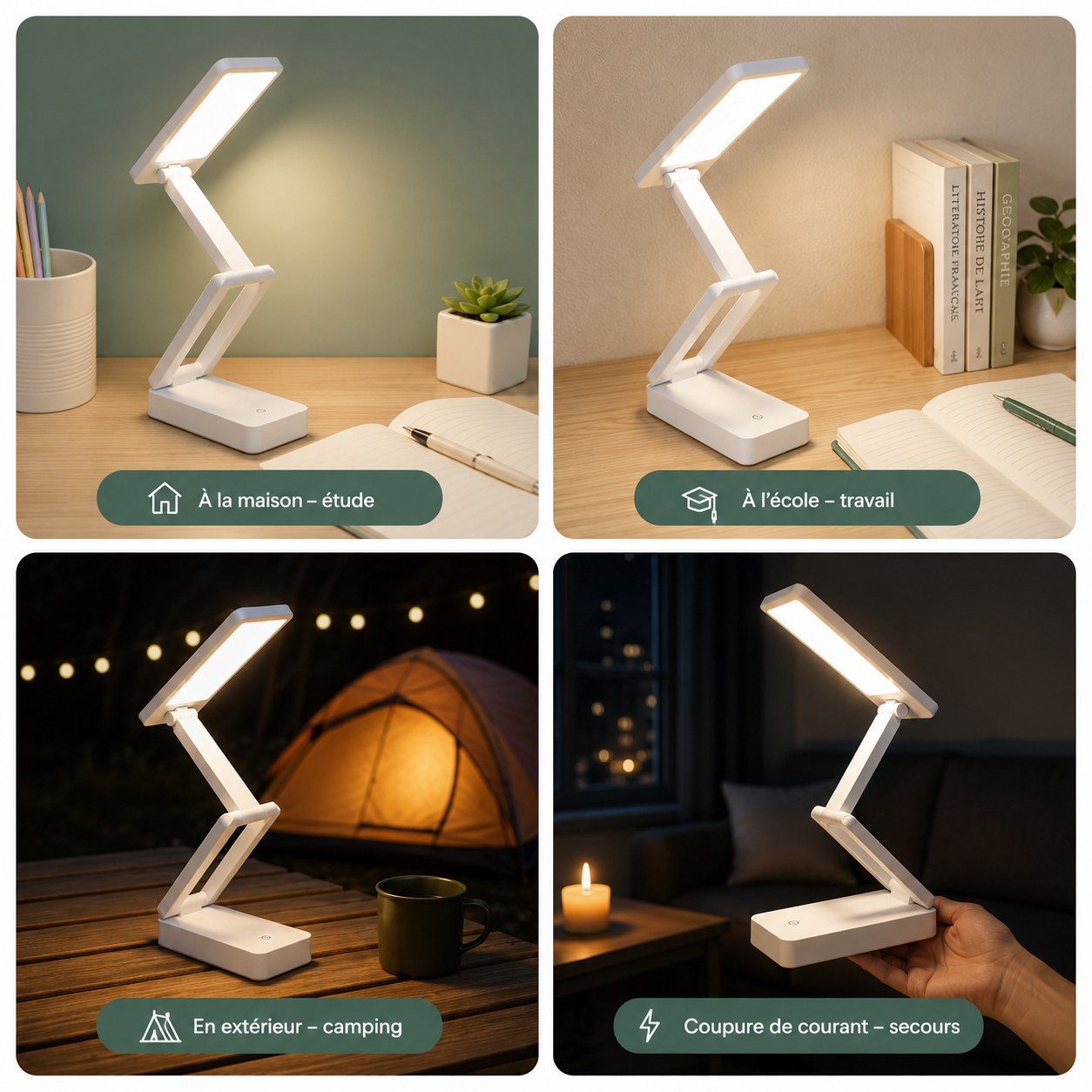 Lampe NomadLight™ LED Pliable Rechargeable