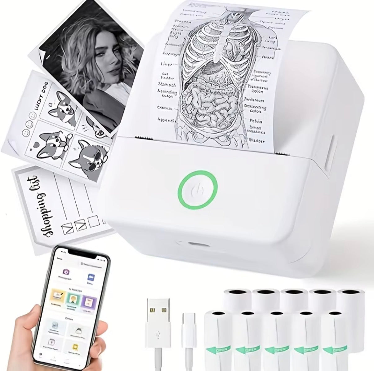 NomadPrint™ – Mini Imprimante Thermique Portable