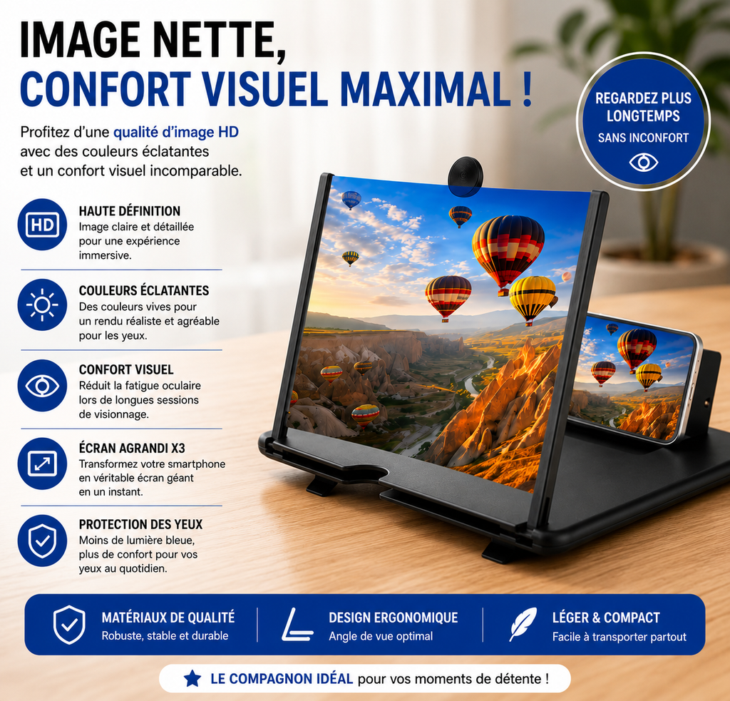 NomadScreen™ – Amplificateur d’Écran Smartphone 3D