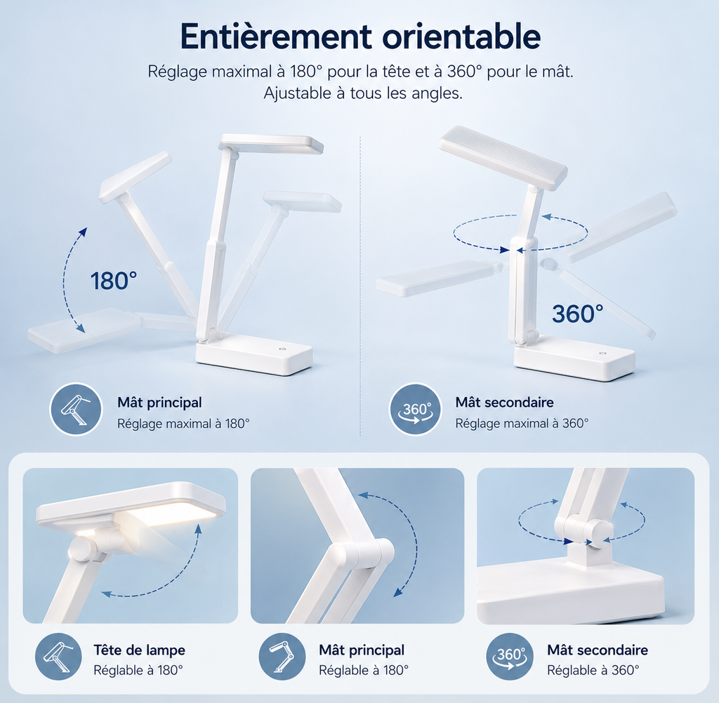 Lampe NomadLight™ LED Pliable Rechargeable