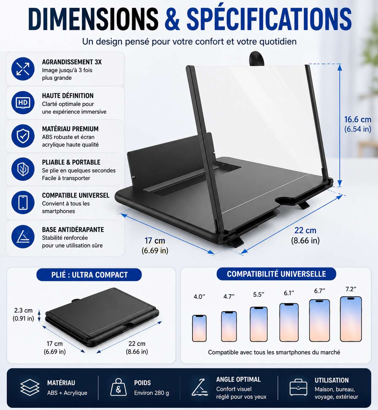 NomadScreen™ – Amplificateur d’Écran Smartphone 3D