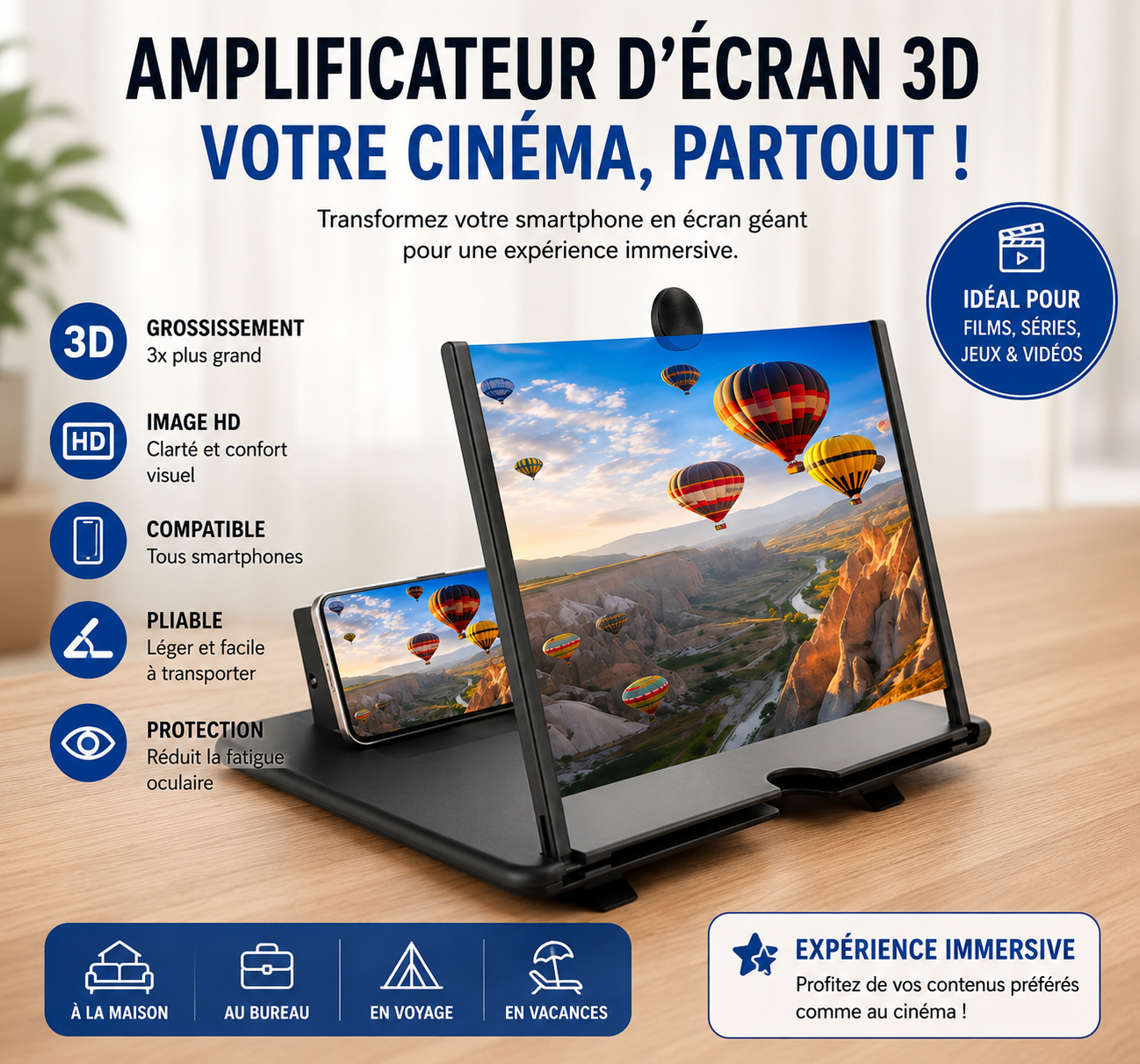 NomadScreen™ – Amplificateur d’Écran Smartphone 3D